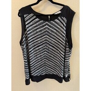 Calvin KLein women's plus size 3X top sleeveless zipper detail
